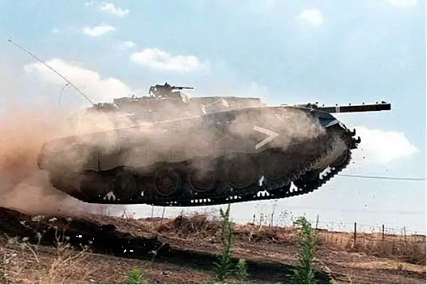a tank designed like a military plane