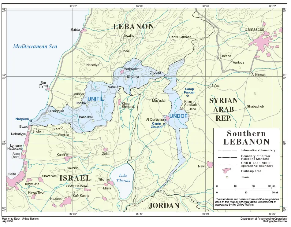 Military Photos South Lebanon UNIFIL Maps